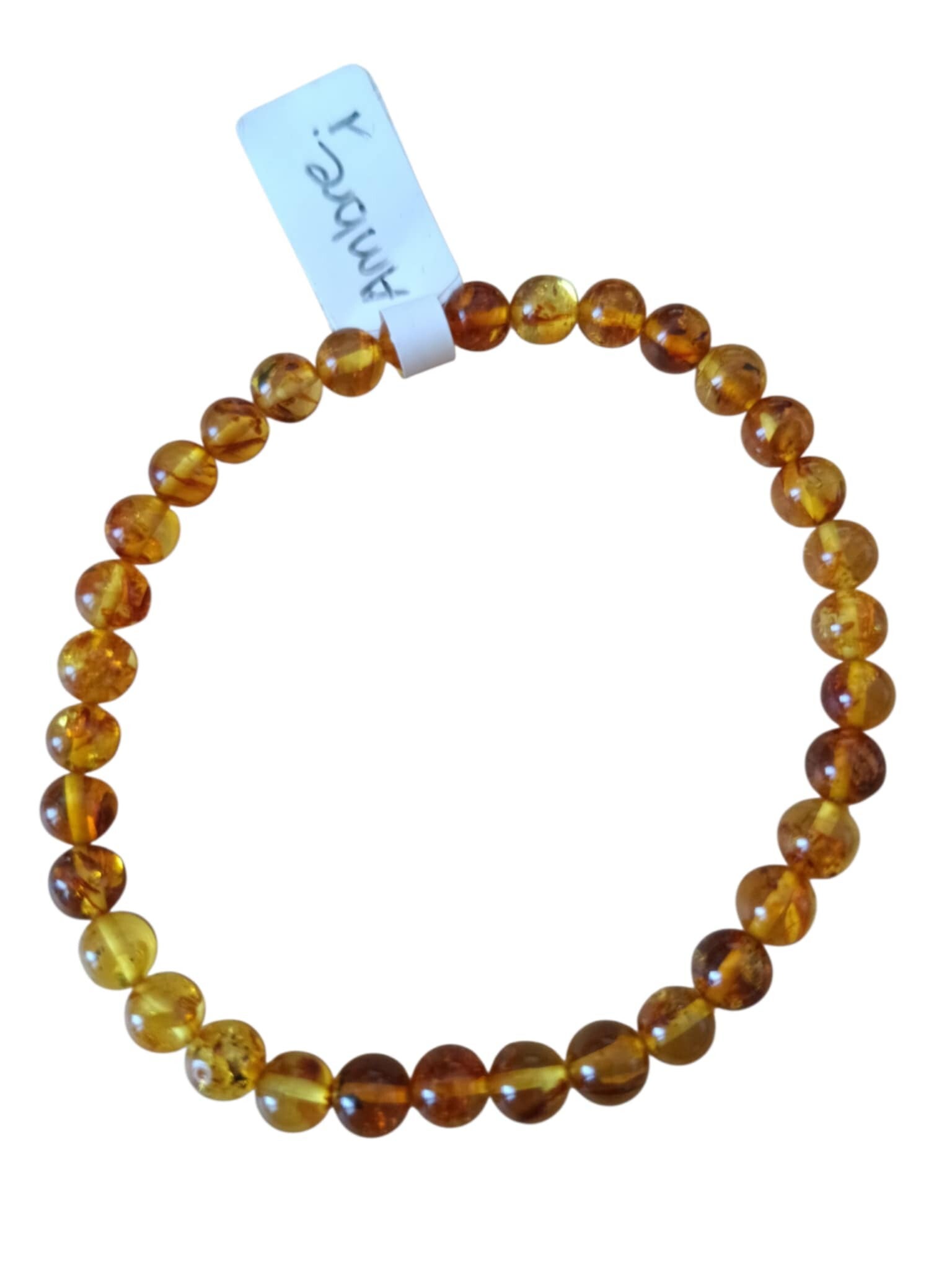 Bracelet Ambre jaune 5.5mm