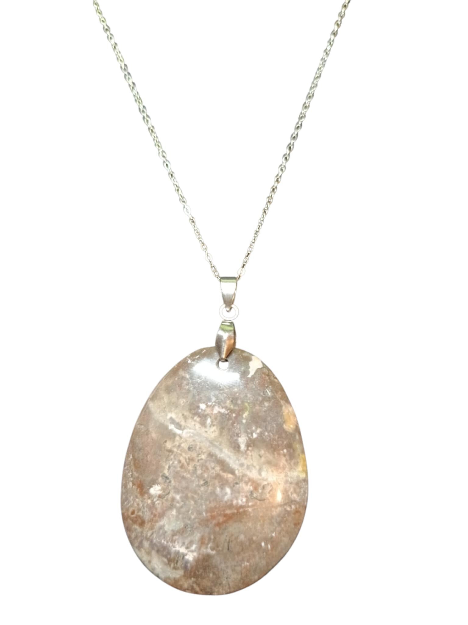 Collier Agate Crazy Lace Mexicain Rouge (2)