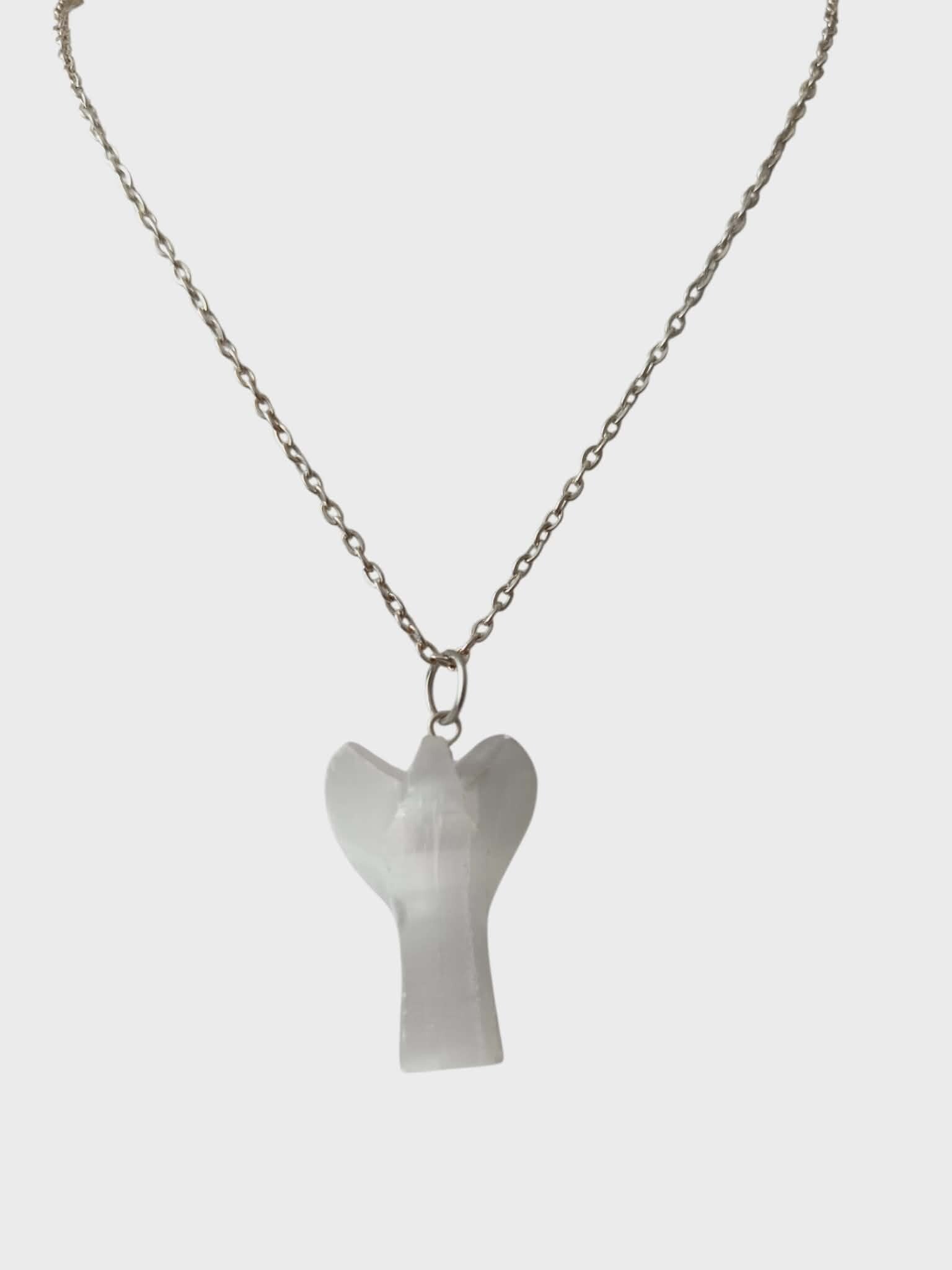Collier Sélénite Blanche " Ange "