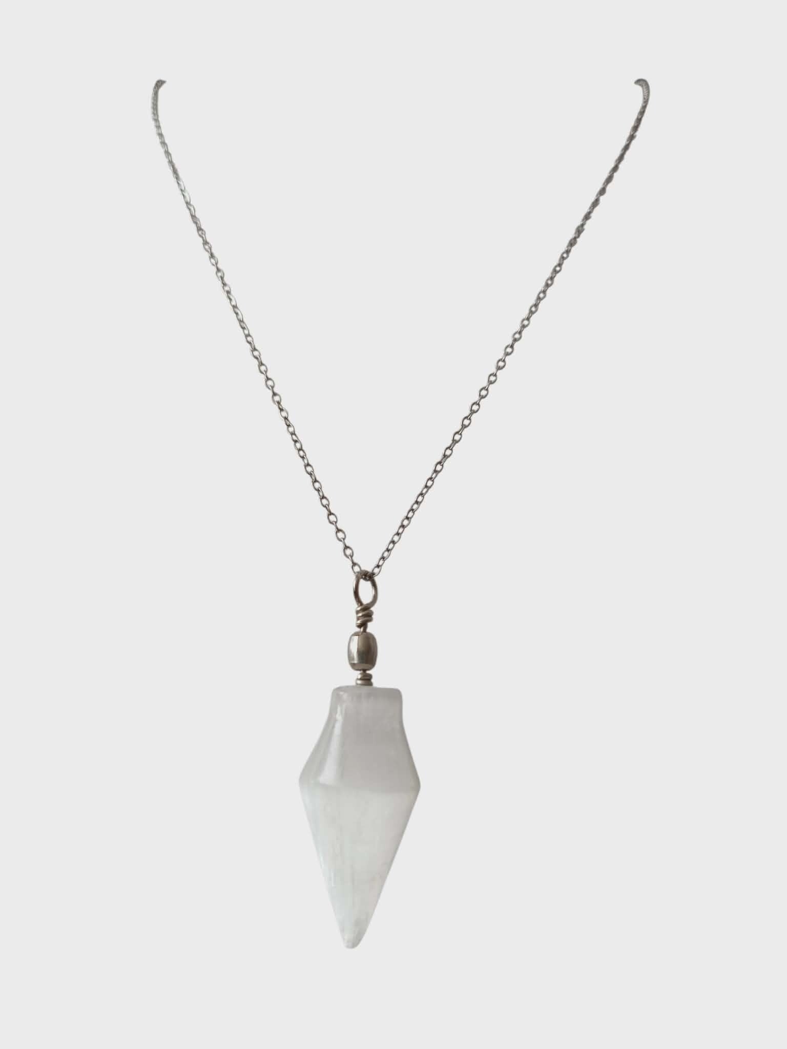 Collier Sélénite Blanche
