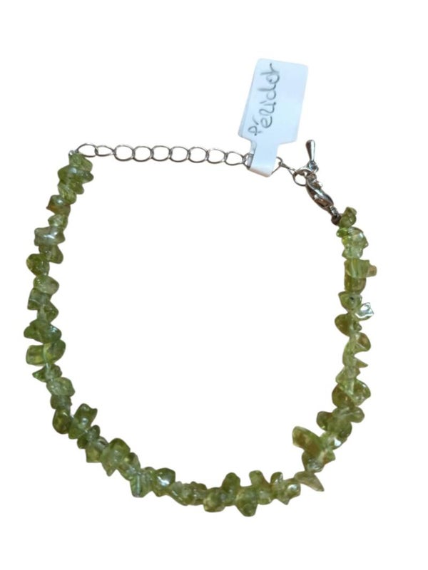 Bracelet Péridot Baroque avec fermoir