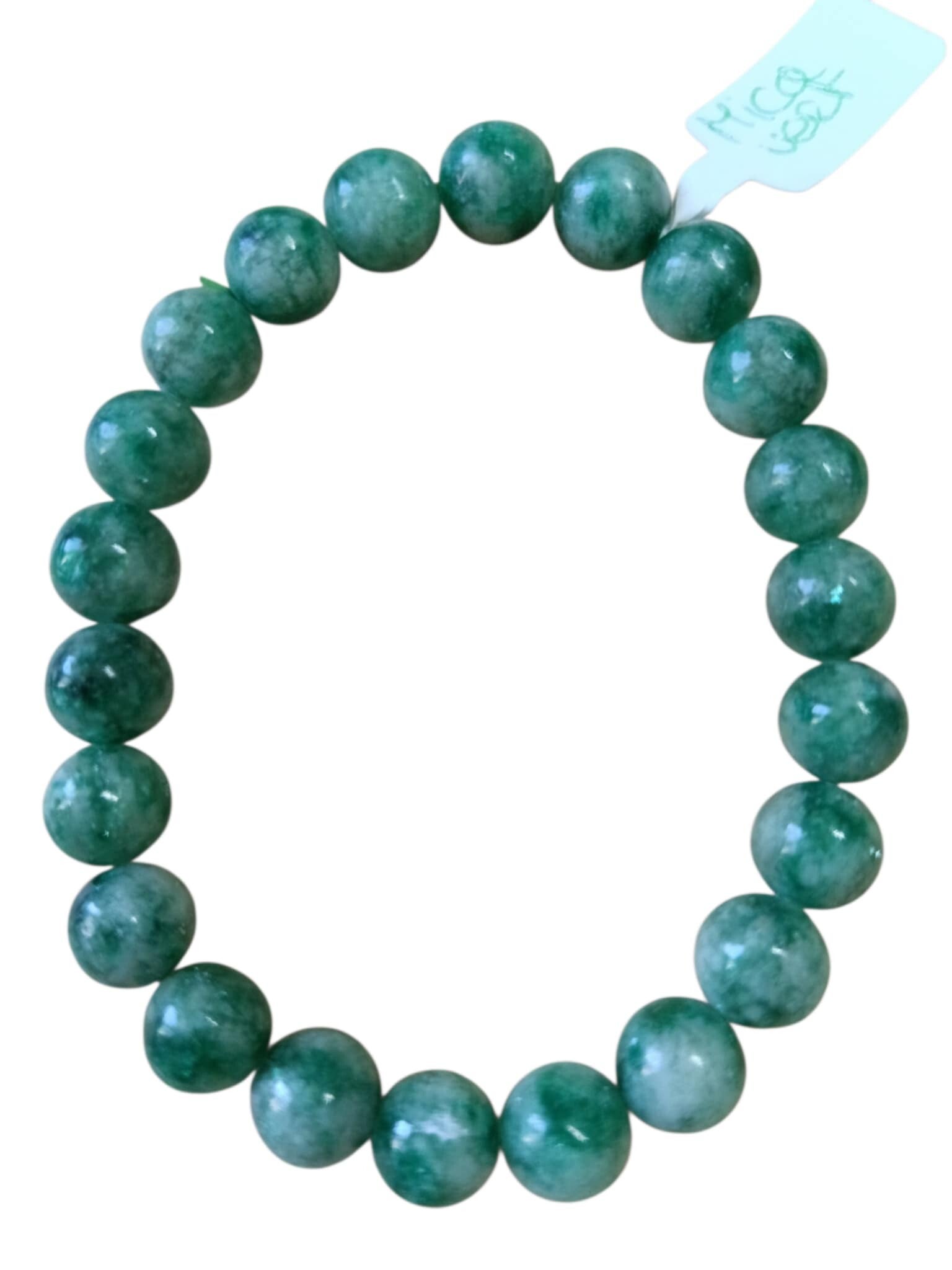 Bracelet Mica vert 9mm