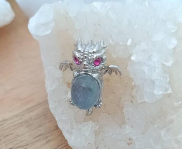 Charmes - Pendentif Fluorite Bleue Dragon