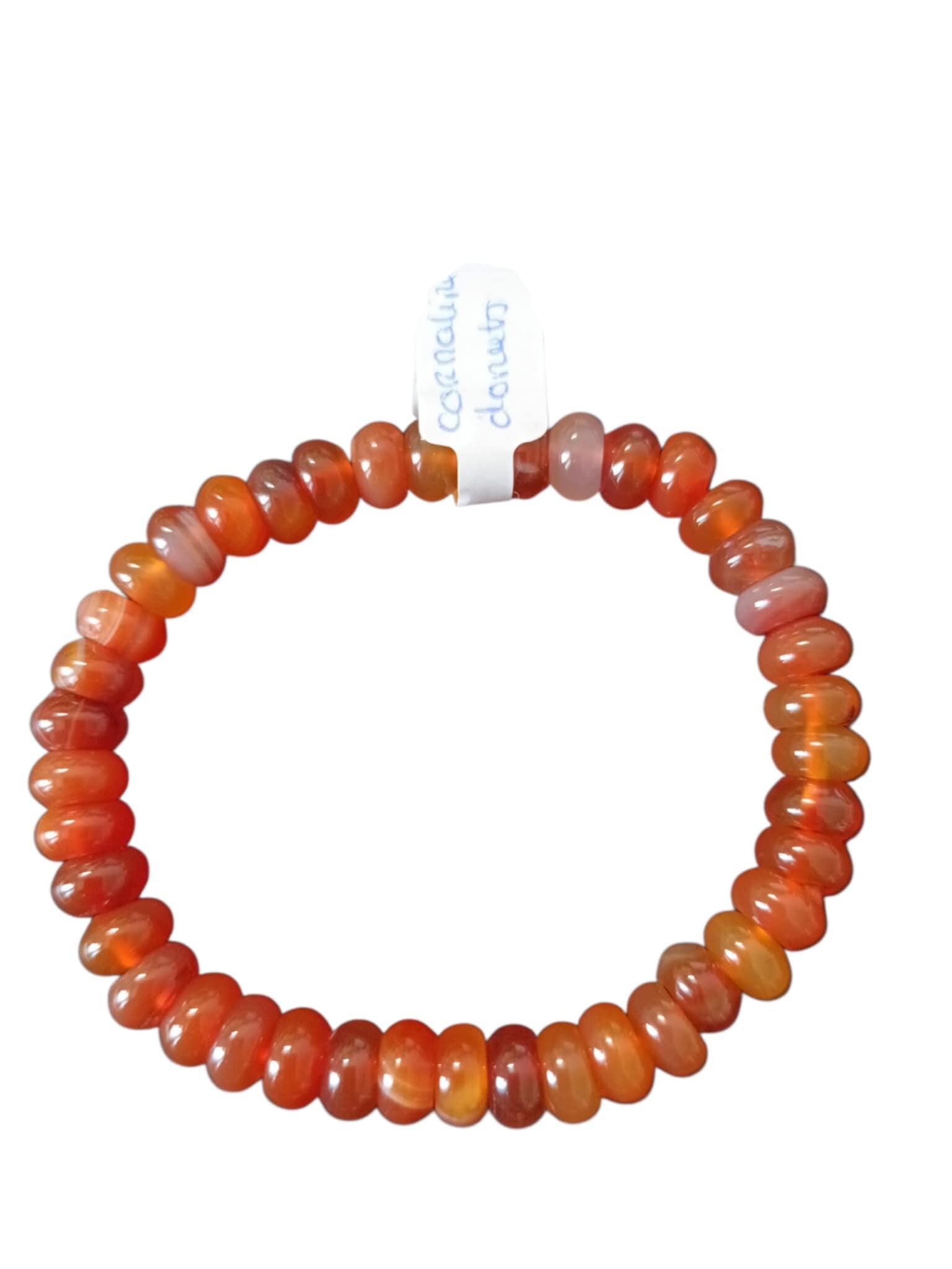 Bracelet Cornaline Donuts 8mm