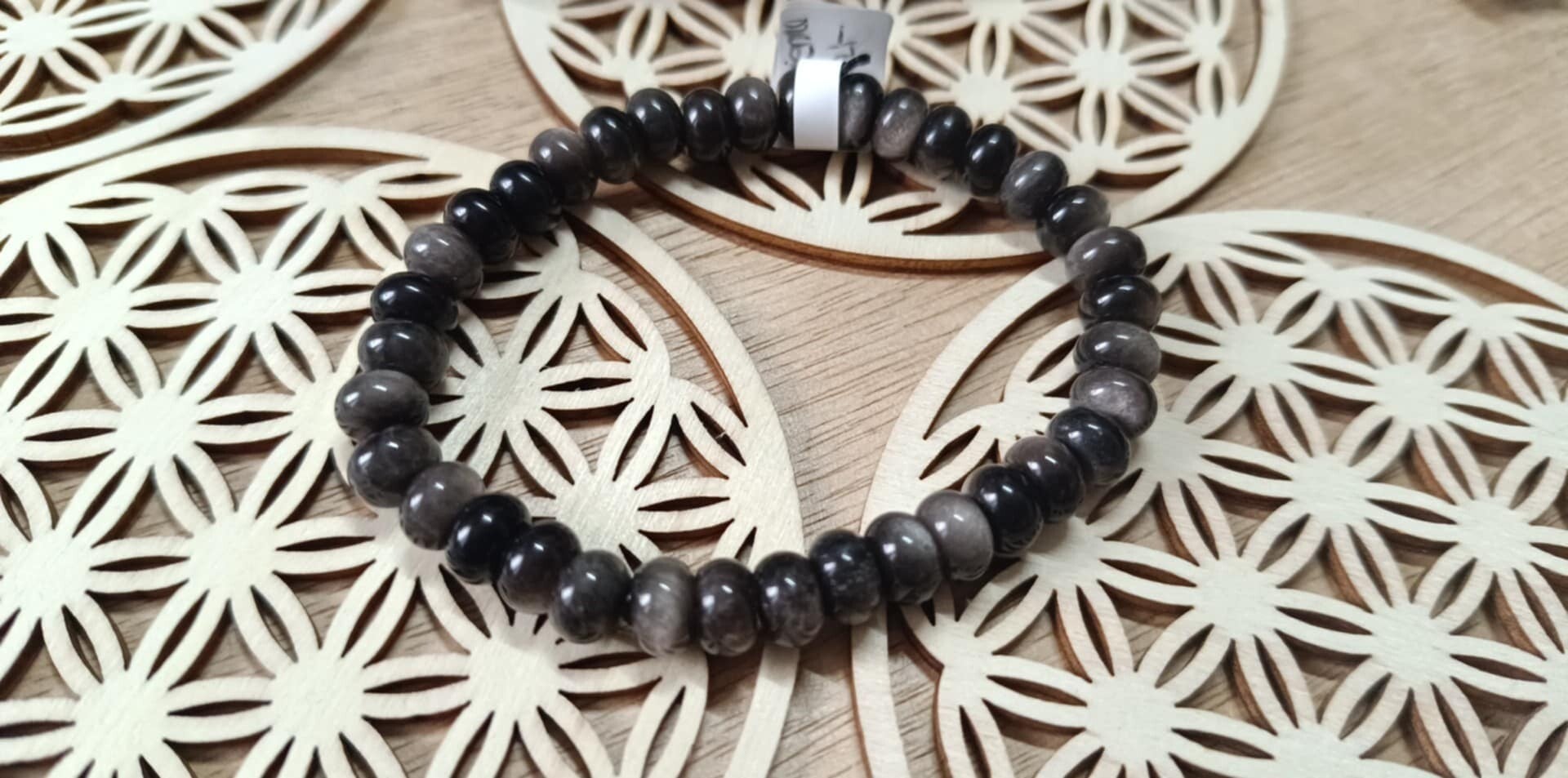 Bracelet Obsidienne Argent Donuts