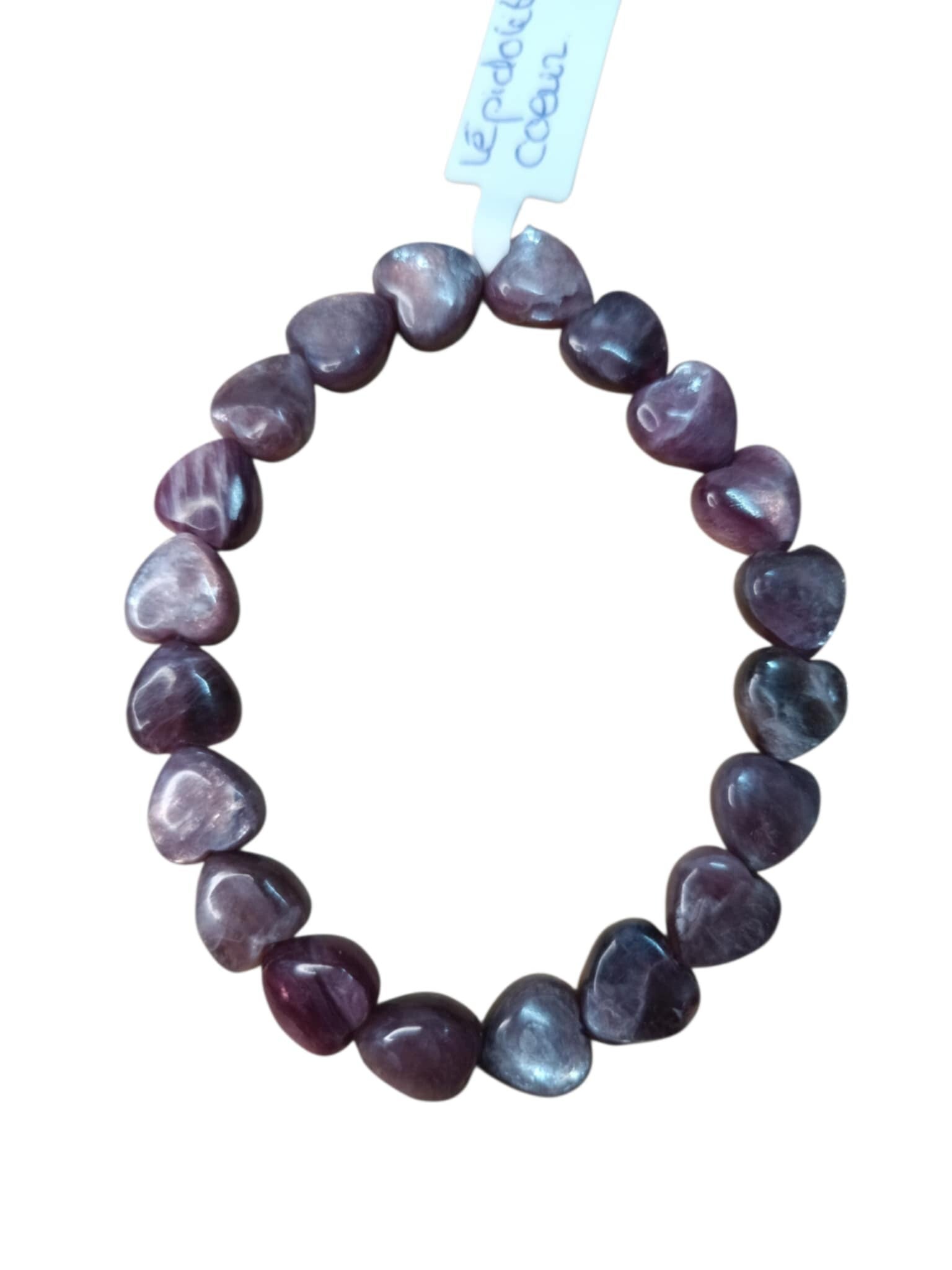 Bracelet Lépidolite " Coeur "