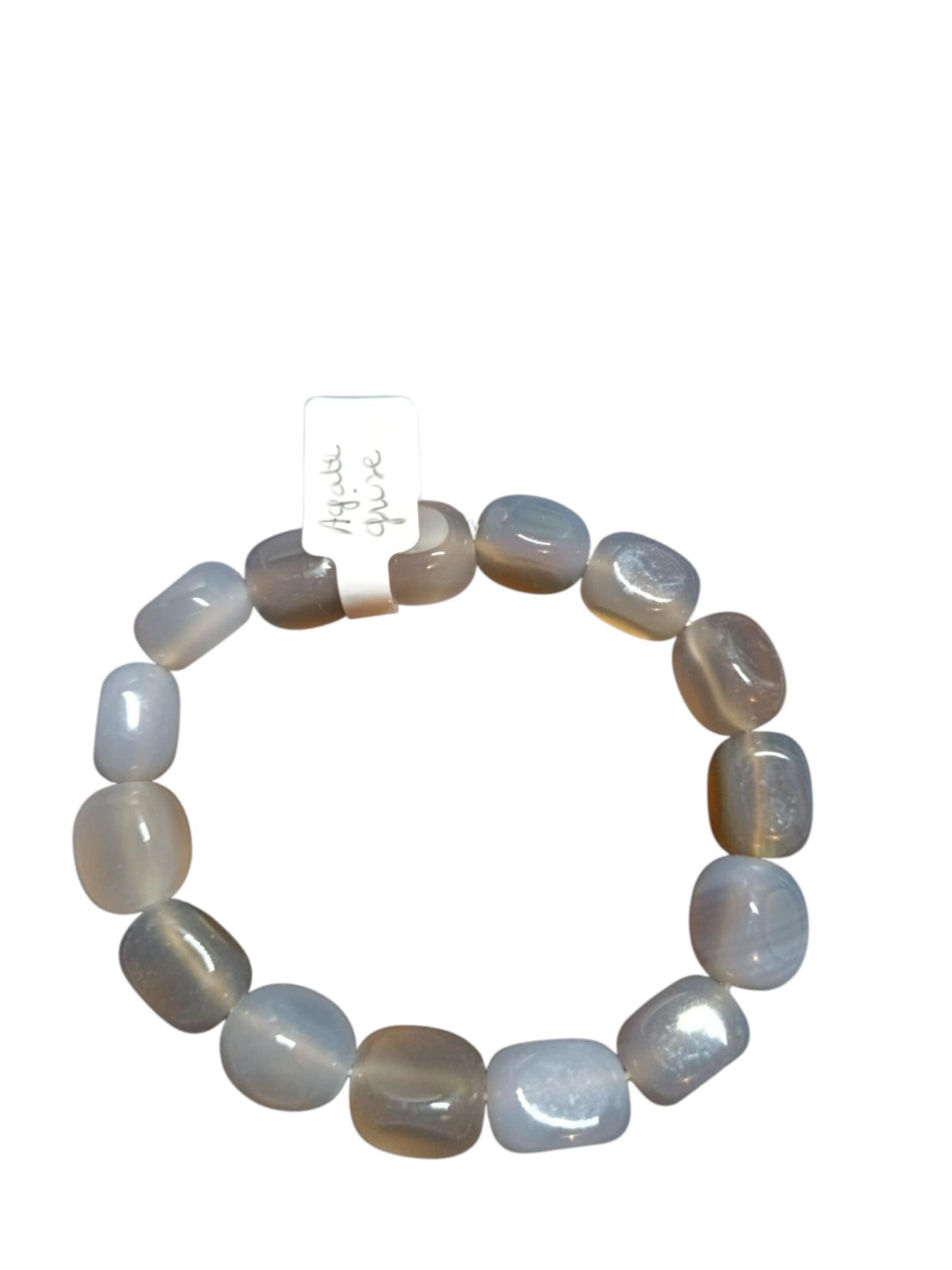 Bracelet Agate Grise Forme Libre