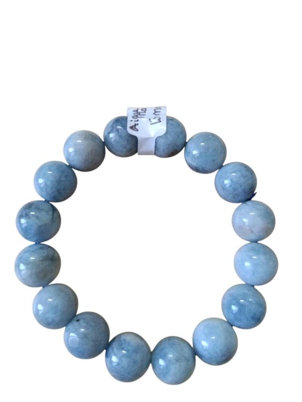 Bracelet Aigue Marine 13mm Grade AB