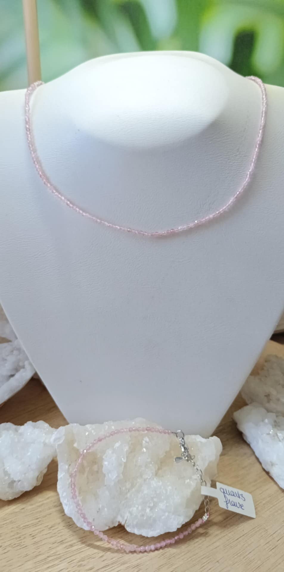 Ensemble Quartz Fraise 2.5mm Facetté Grade A