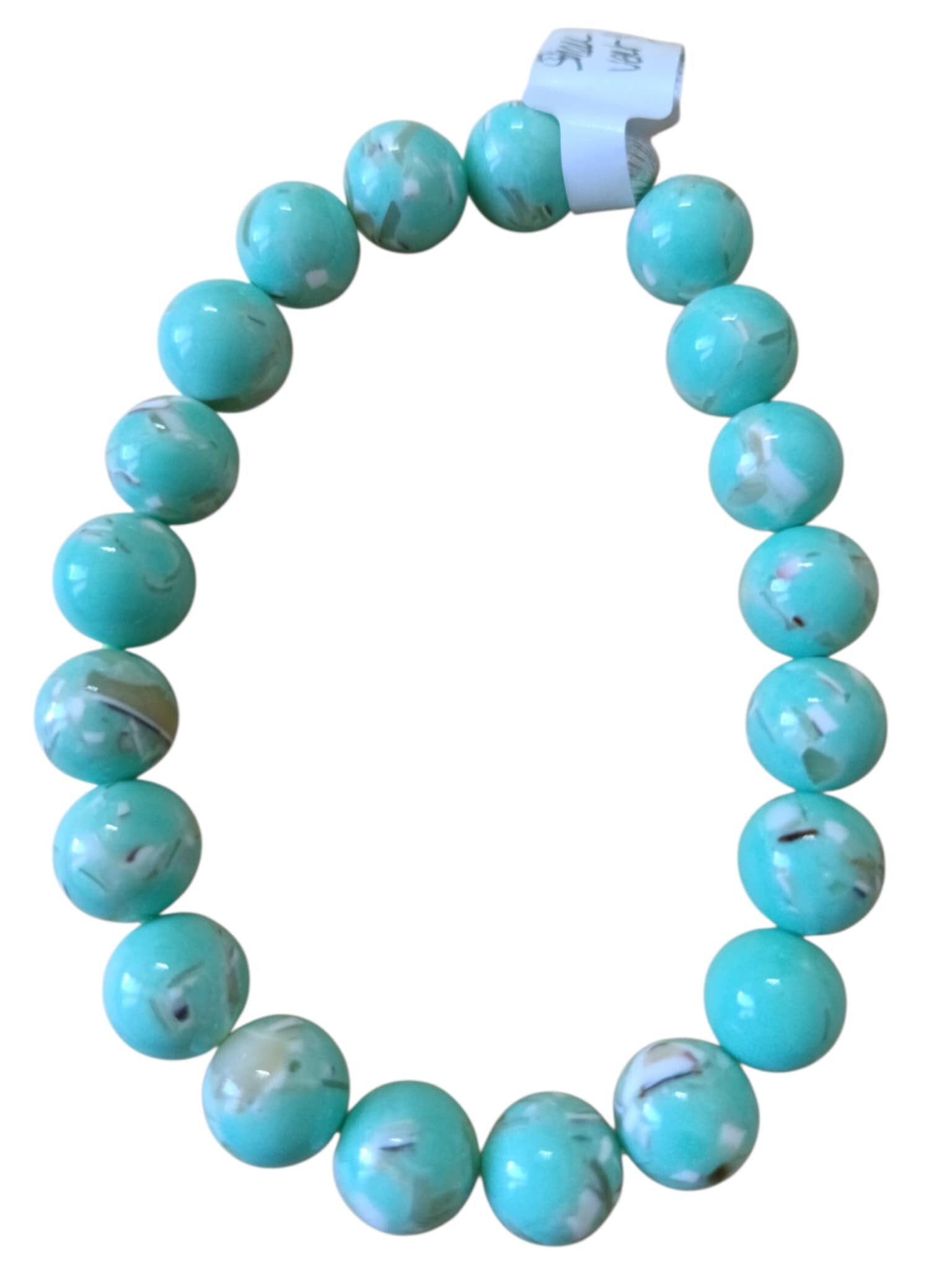 Bracelet Shell Coquillage Vert 10mm