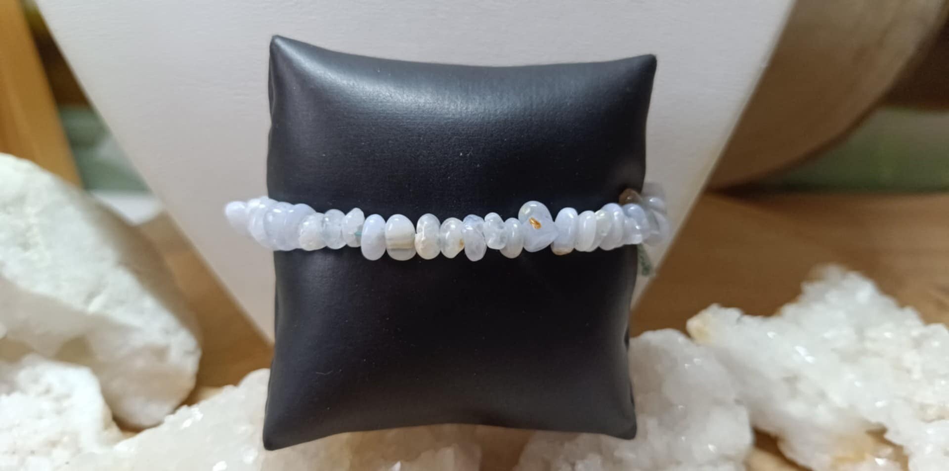 Bracelet Calcédoine Bleue Baroque