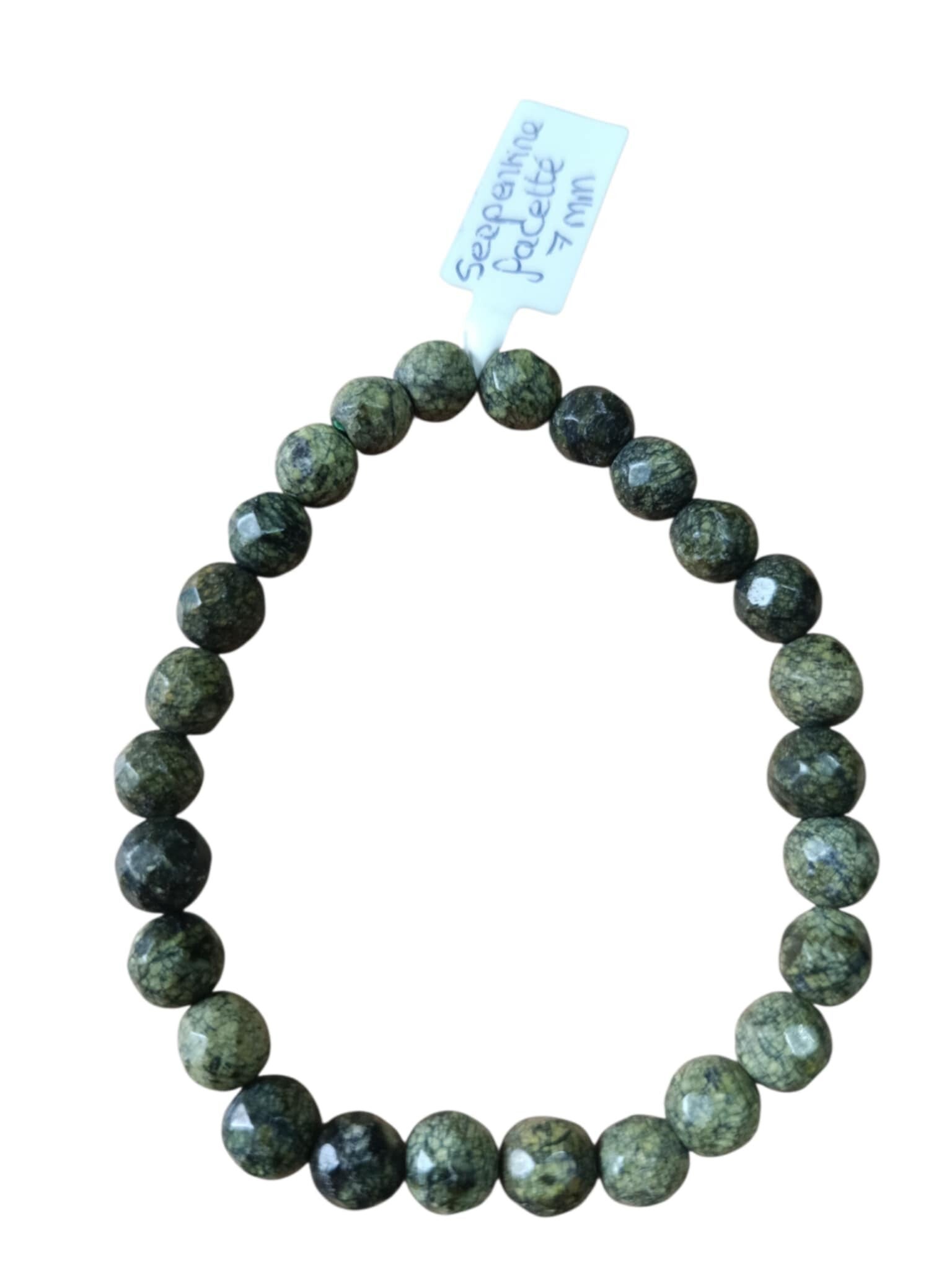 Bracelet Serpentine 7mm facetté