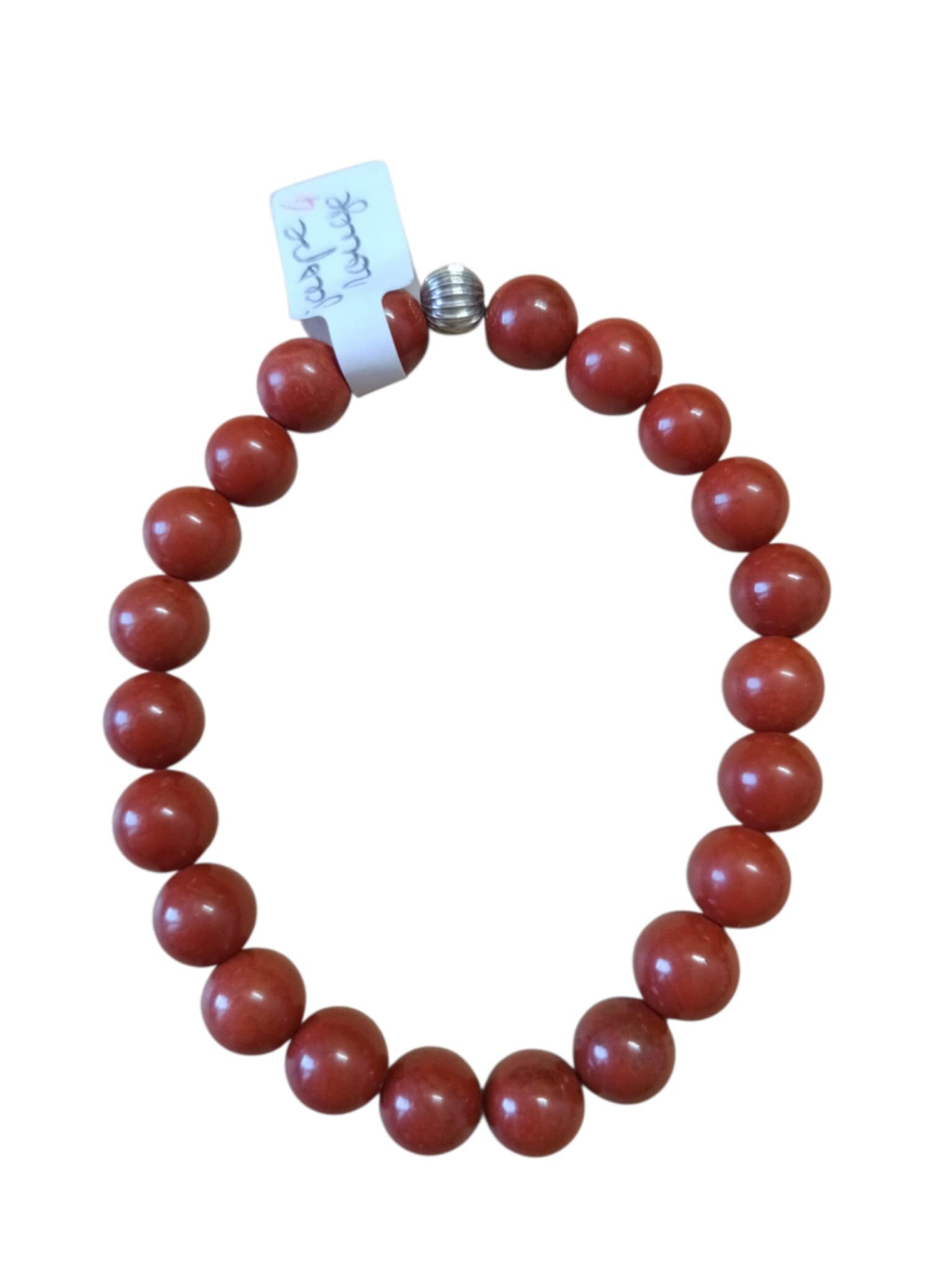 Bracelet Jaspe Rouge 9mm