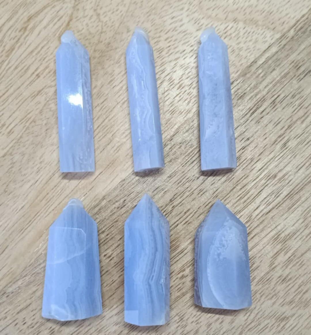 Calcédoine Bleue " Pointes "