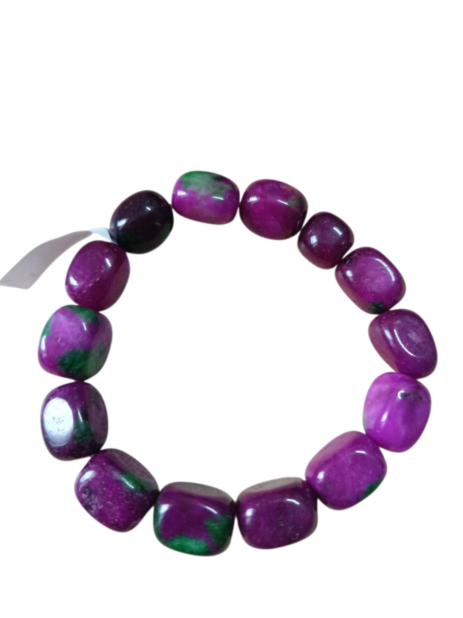 Bracelet Rubis sur Zoïsite Forme Libre