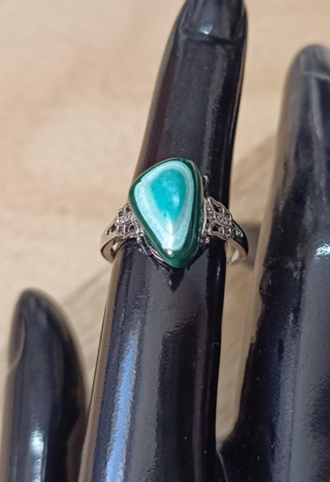 Bague Chrysocolle Malachite n°6