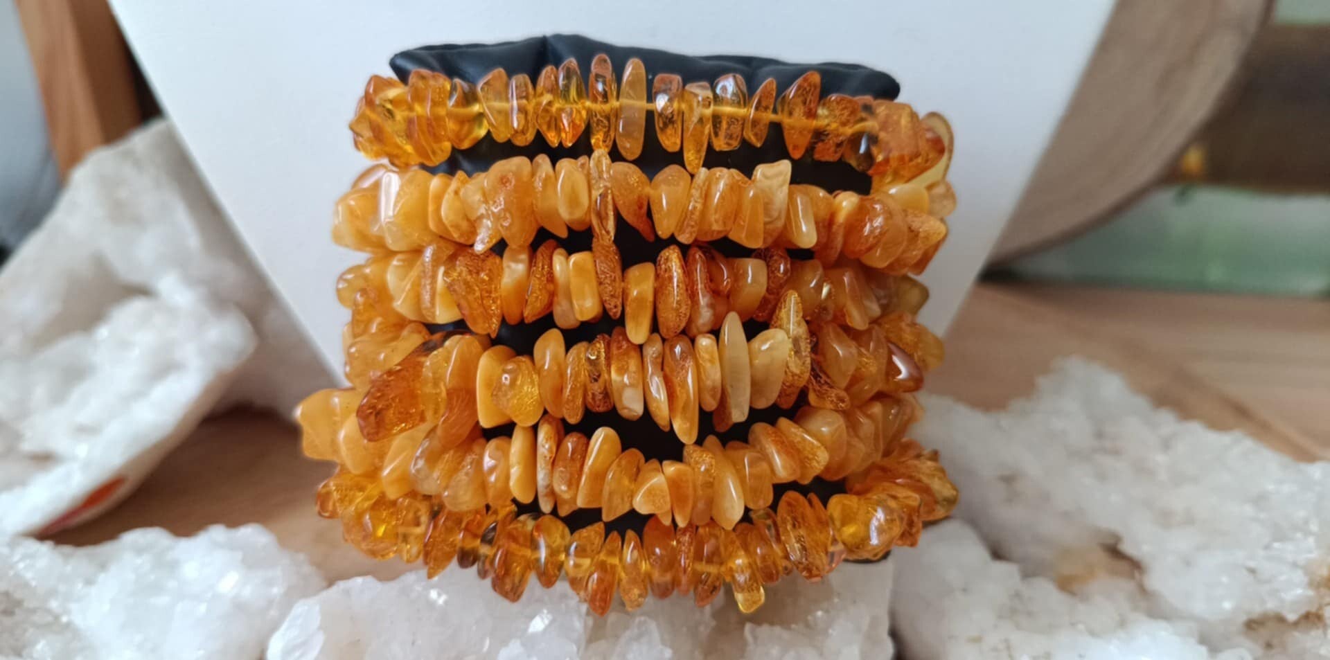Bracelet Ambre Jaune Baroque