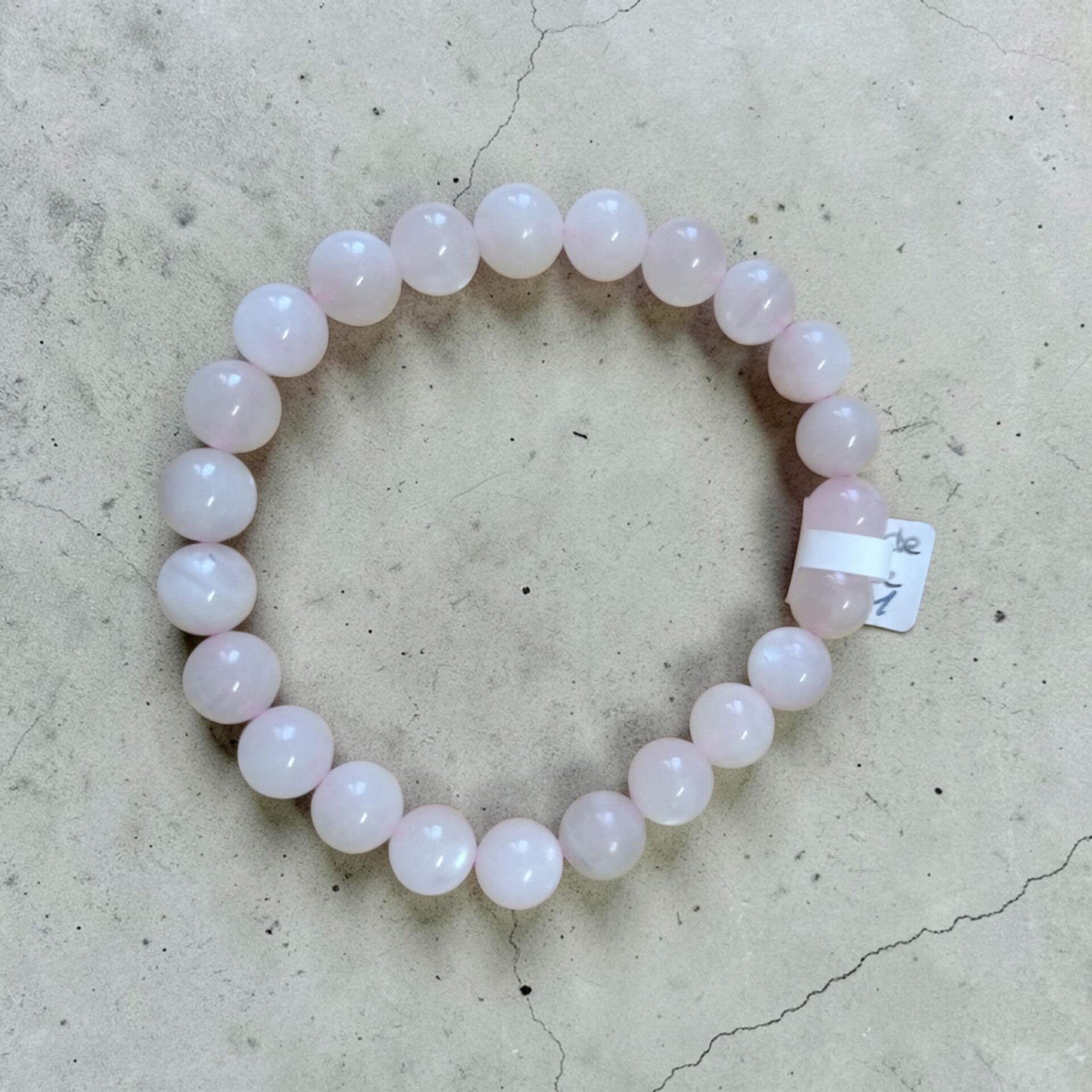 Bracelet Pierre de Lune Rose 9mm