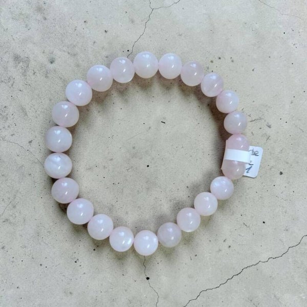 Bracelet Pierre de Lune Rose 9mm