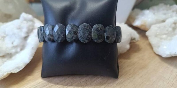 Bracelet Jaspe Kambaba Ovale Facettée
