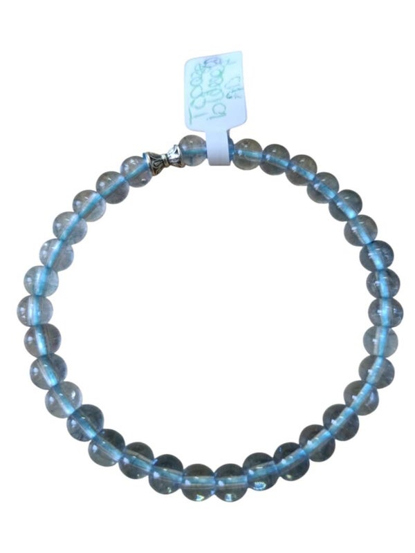 Bracelet Topaze Bleu 6mm Grade AB