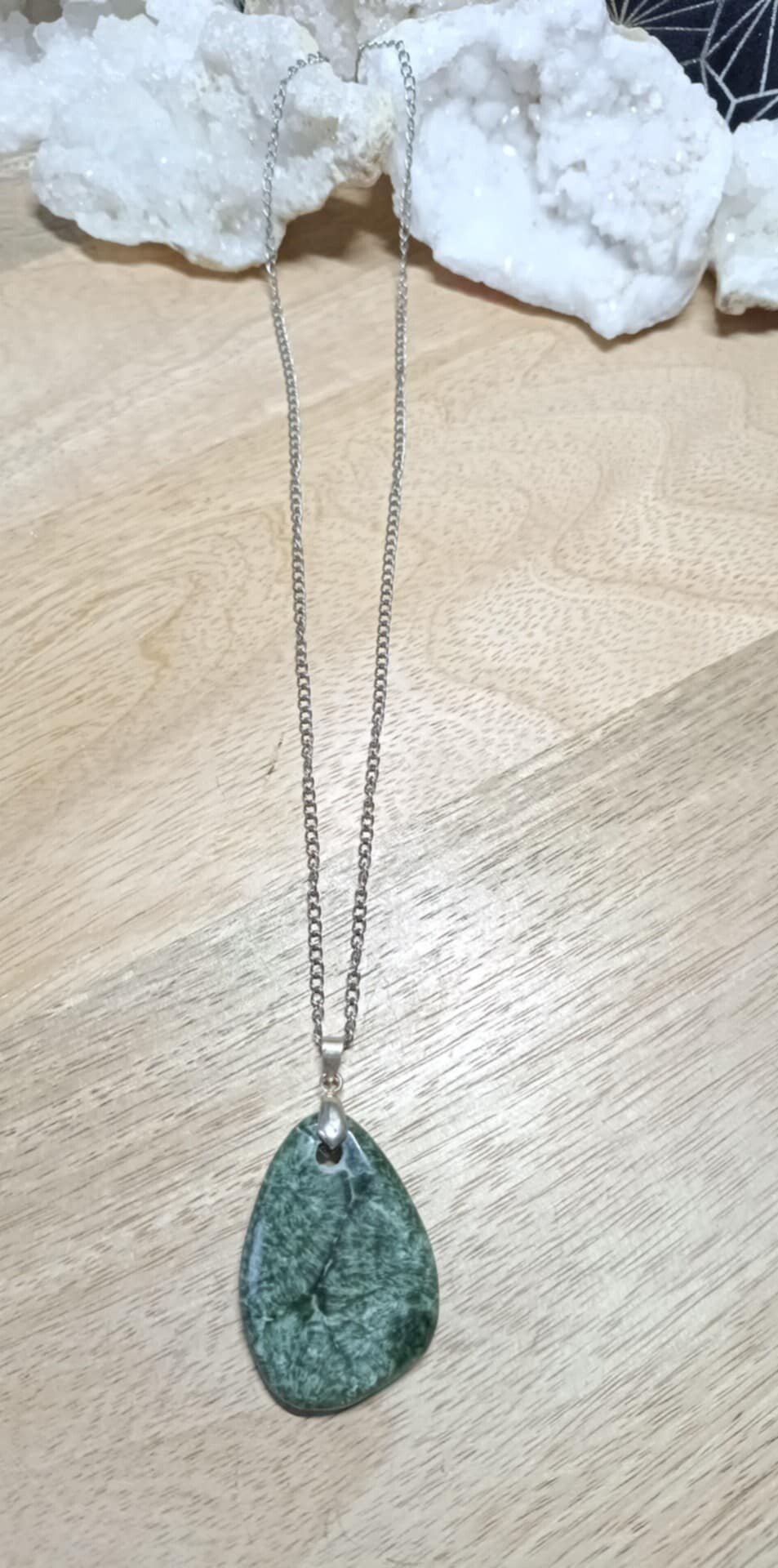 Collier Séraphinite " Goutte " Grade A