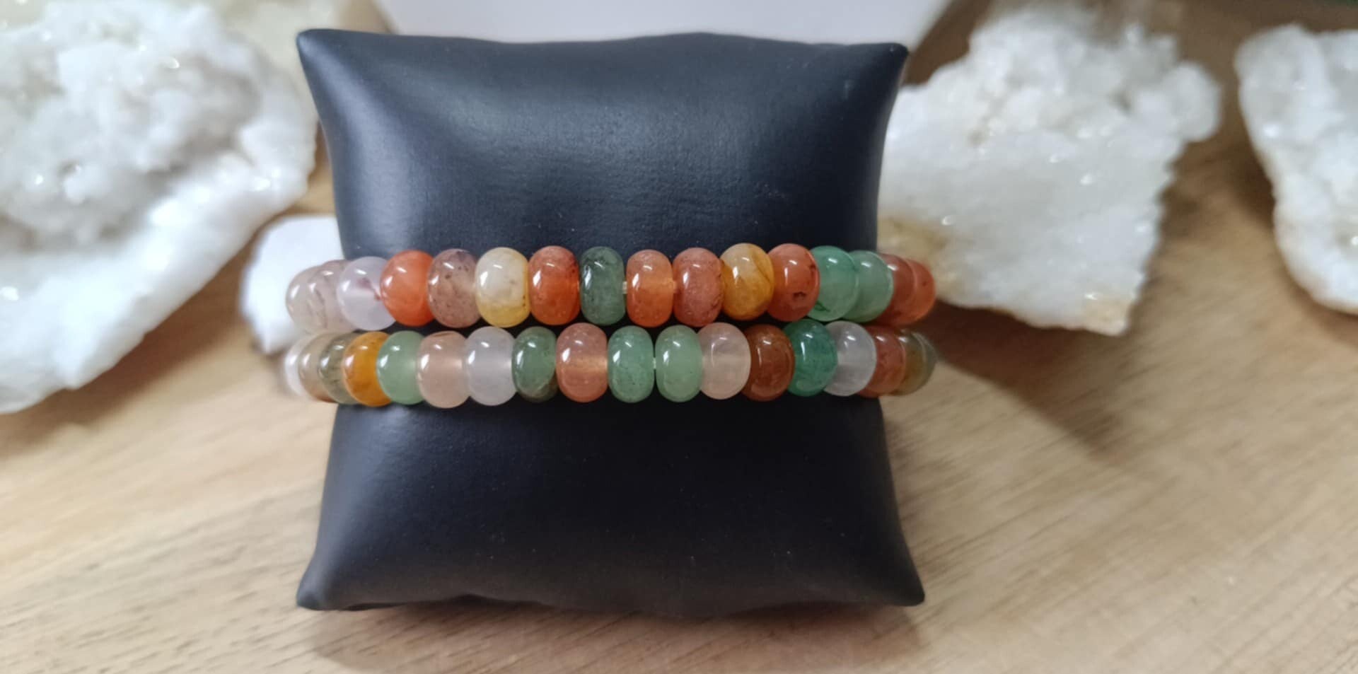 Bracelet Agate Paon Donuts 8mm