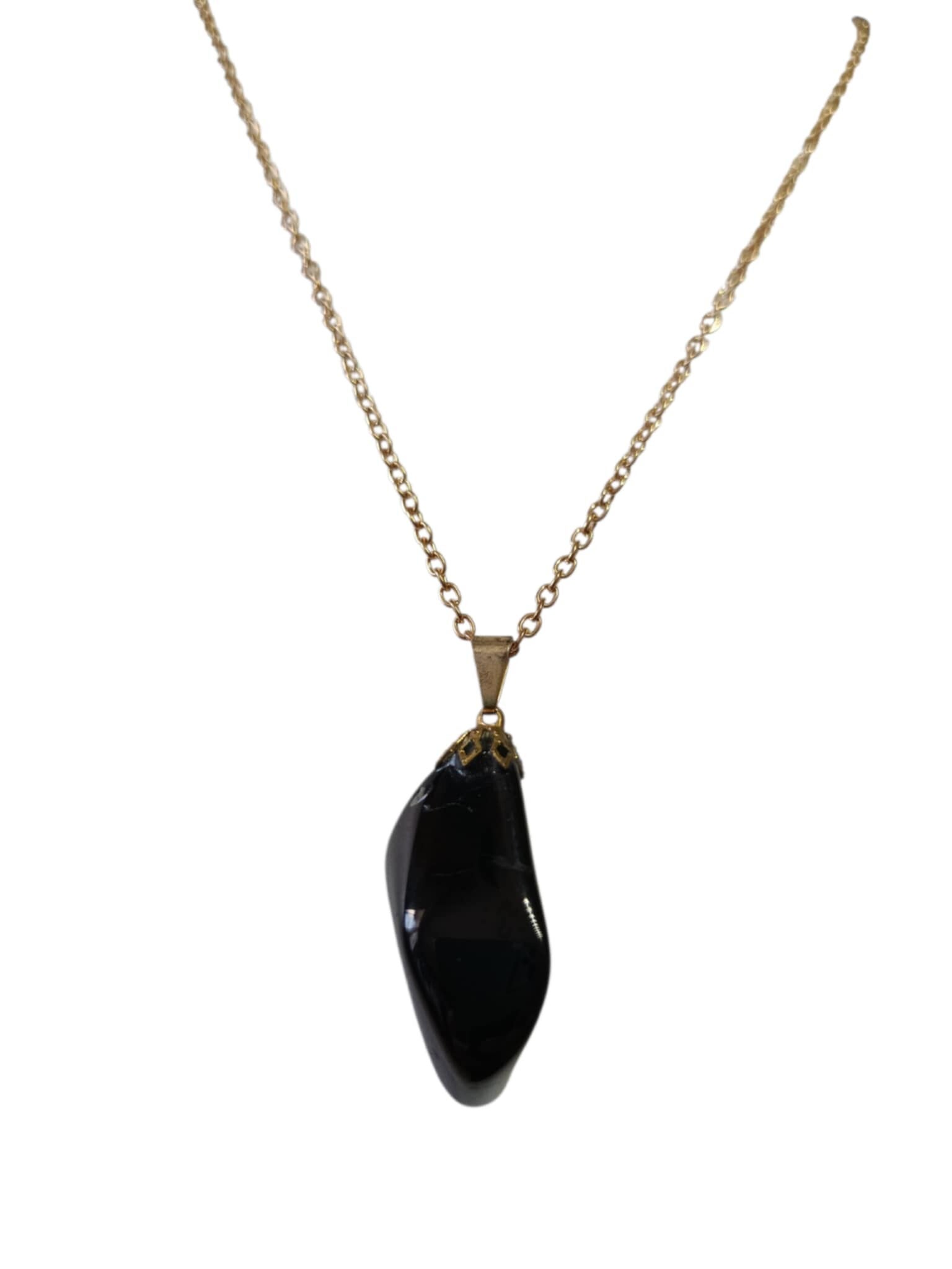 Collier Tourmaline Noire " Goutte "