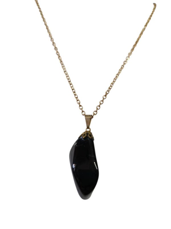 Collier Tourmaline Noire " Goutte "