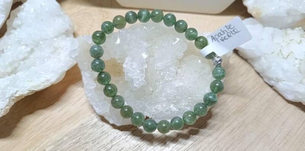 Bracelet Apatite Verte 7mm Grade A