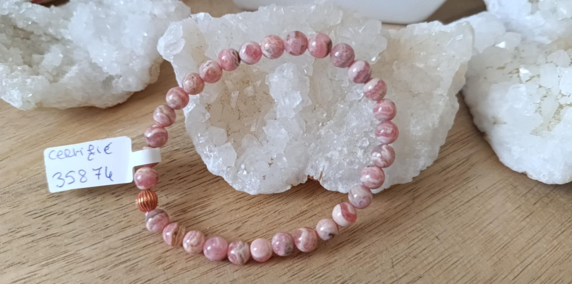 Bracelet Rhodochrosite 6mm Certifié (1)