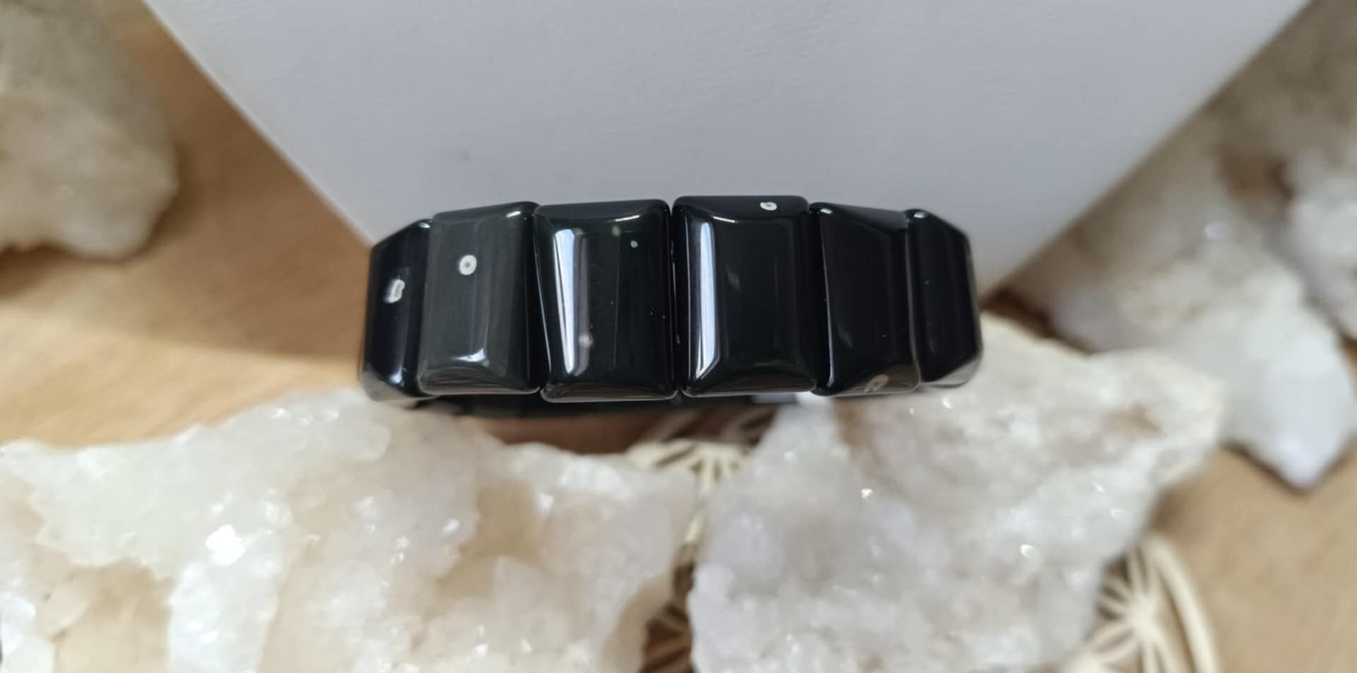 Bracelet Obsidienne Oeil Céleste Rectangle 18mm