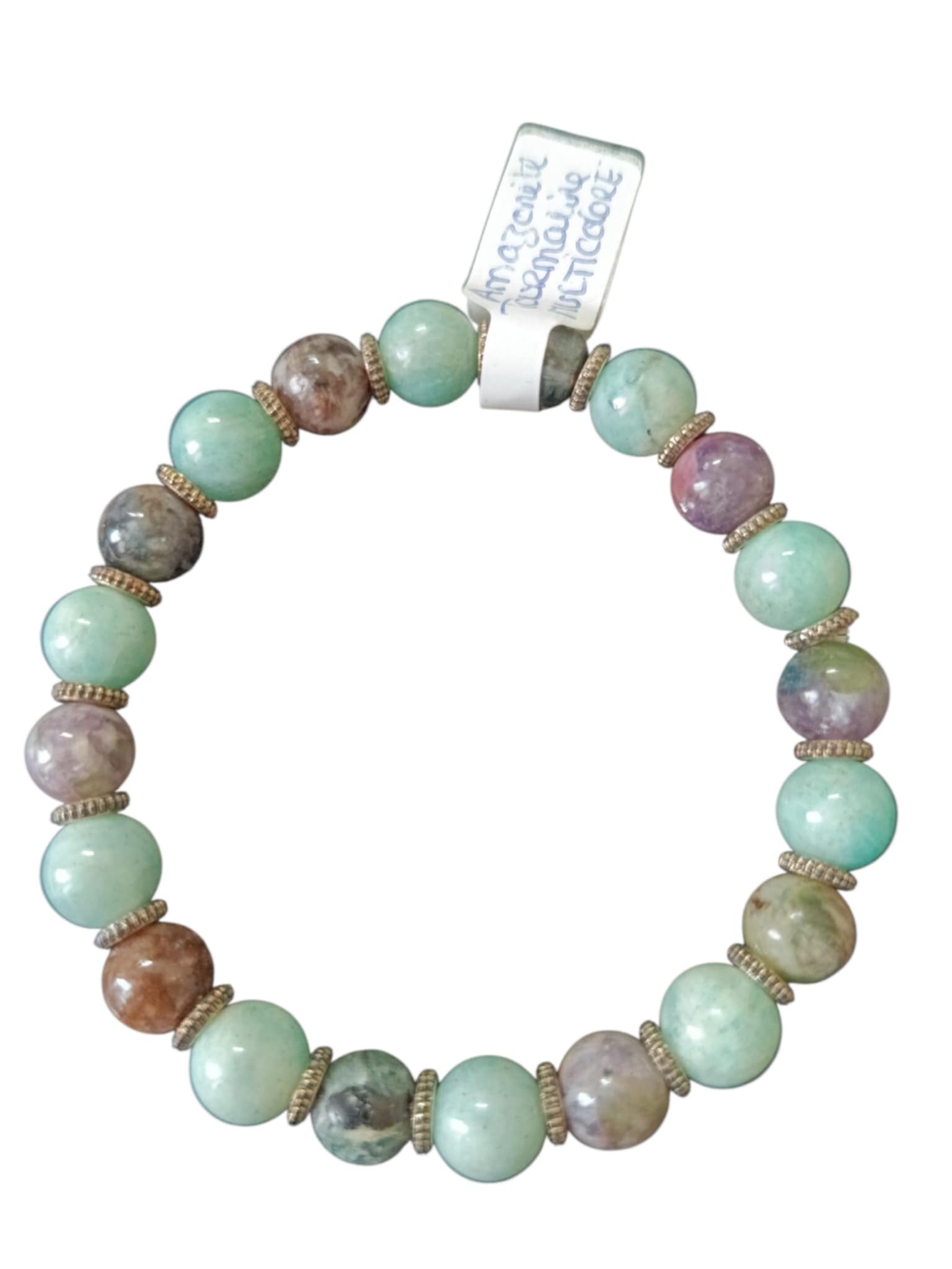 Bracelet Amazonite & Tourmaline Multicolore