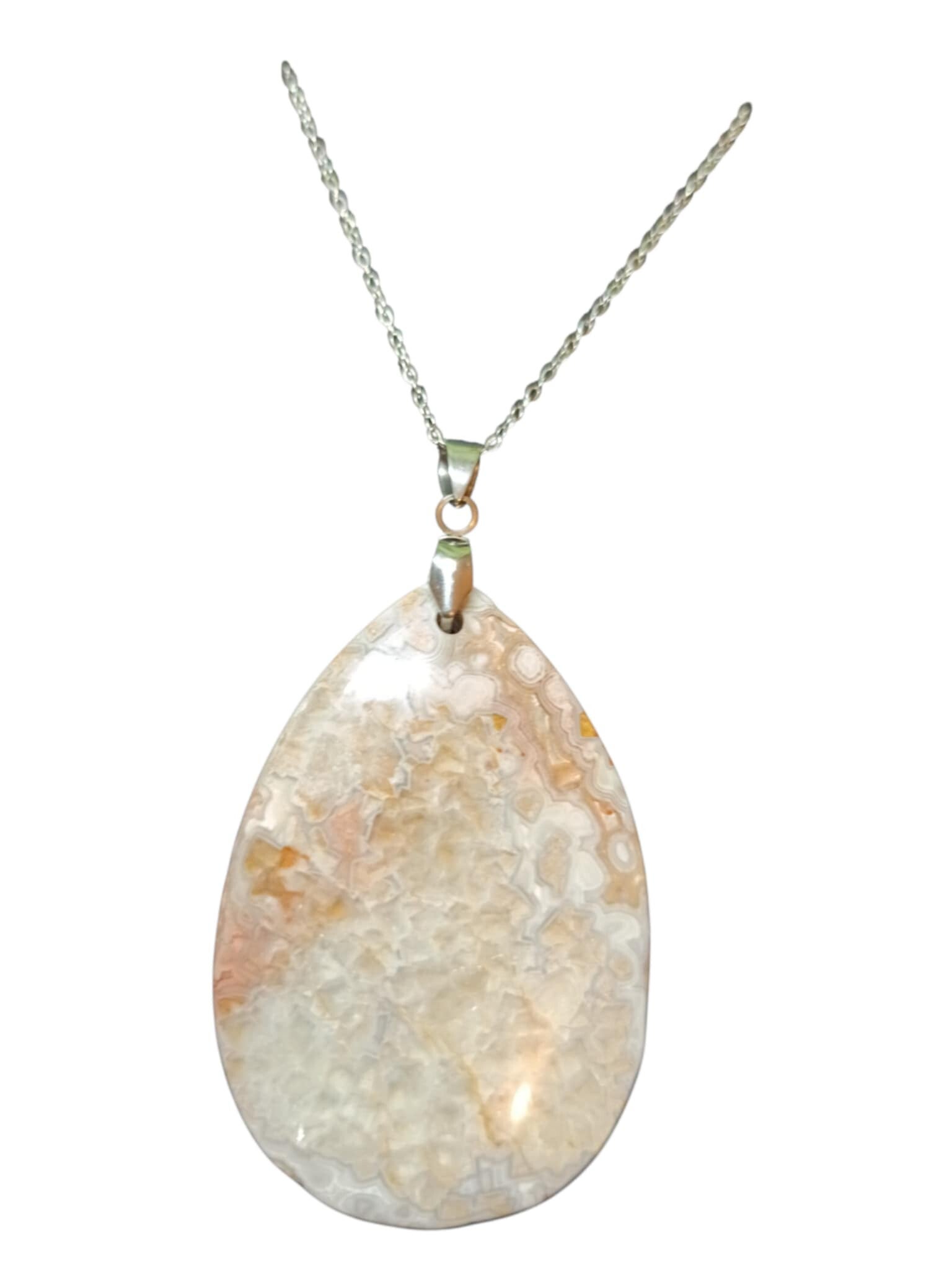 Collier Agate Crazy Lace Mexicain Rouge (1)