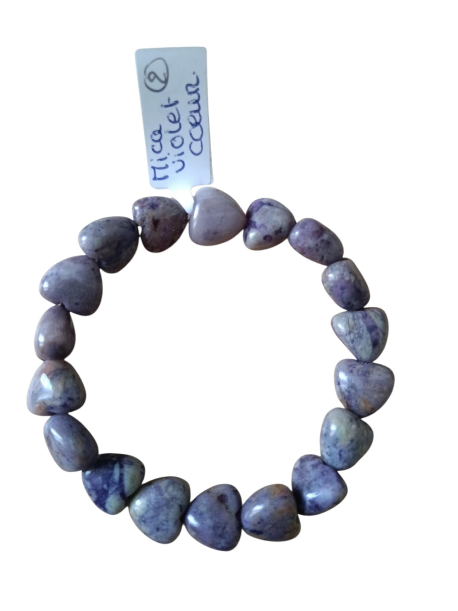 Bracelet Mica Violet " Coeur "