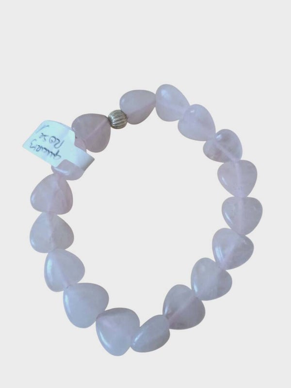 Bracelet Quartz Rose " Coeur "