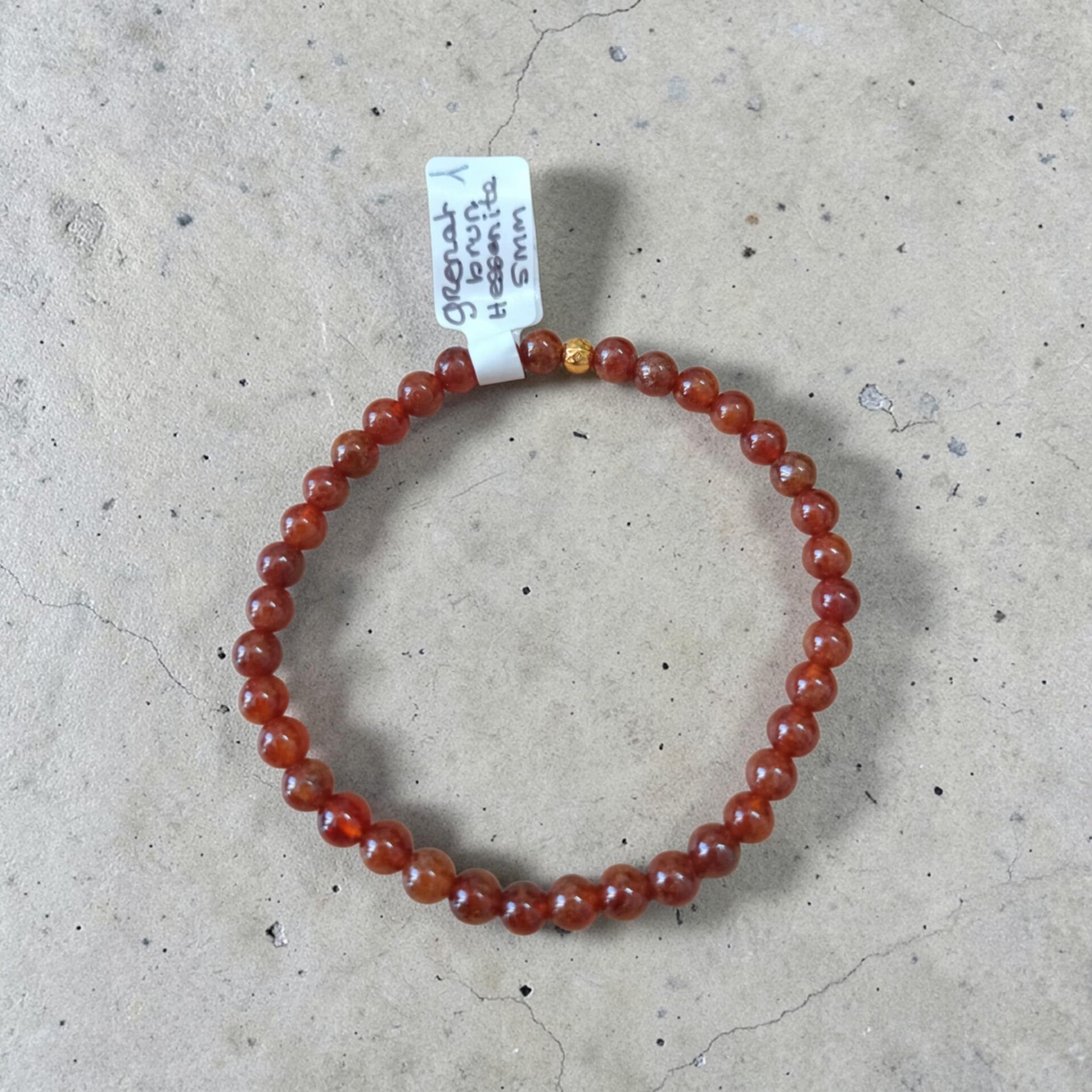Bracelet Grenant Brun - Hessonite 5mm
