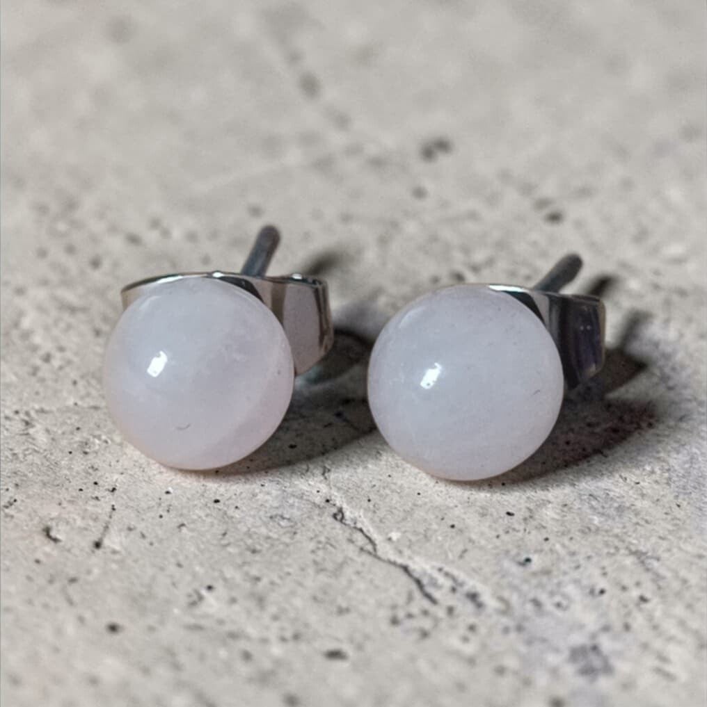 Boucles d'oreilles Quartz Rose