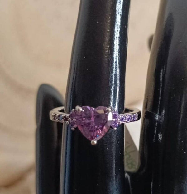 Bague Améthyste " Coeur "