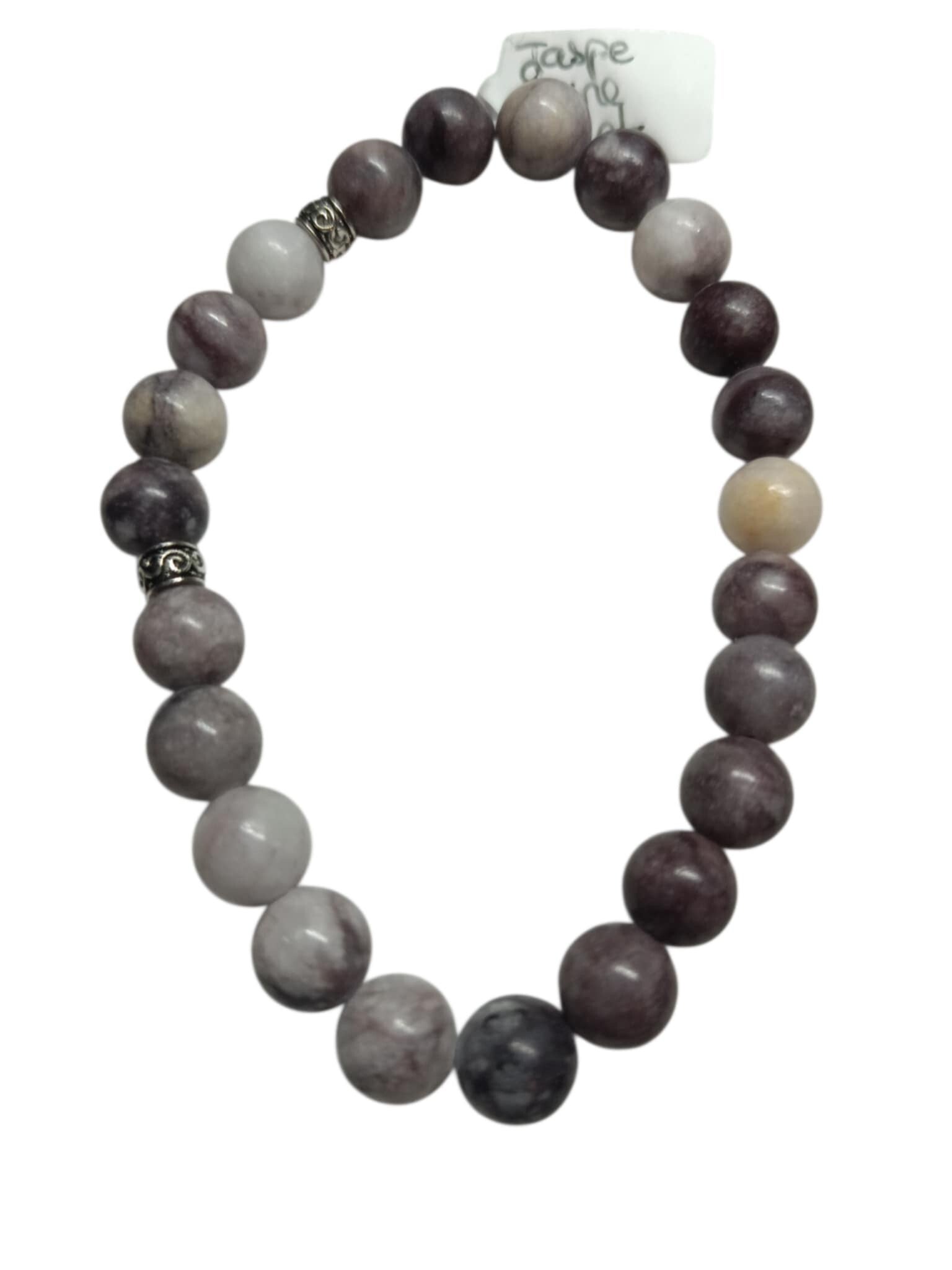 Bracelet Jaspe Veine Violet 8mm