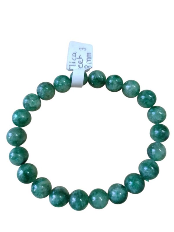 Bracelet Mica vert 8mm