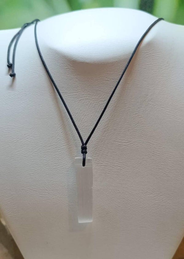 Collier Sélénite Blanche Réglable