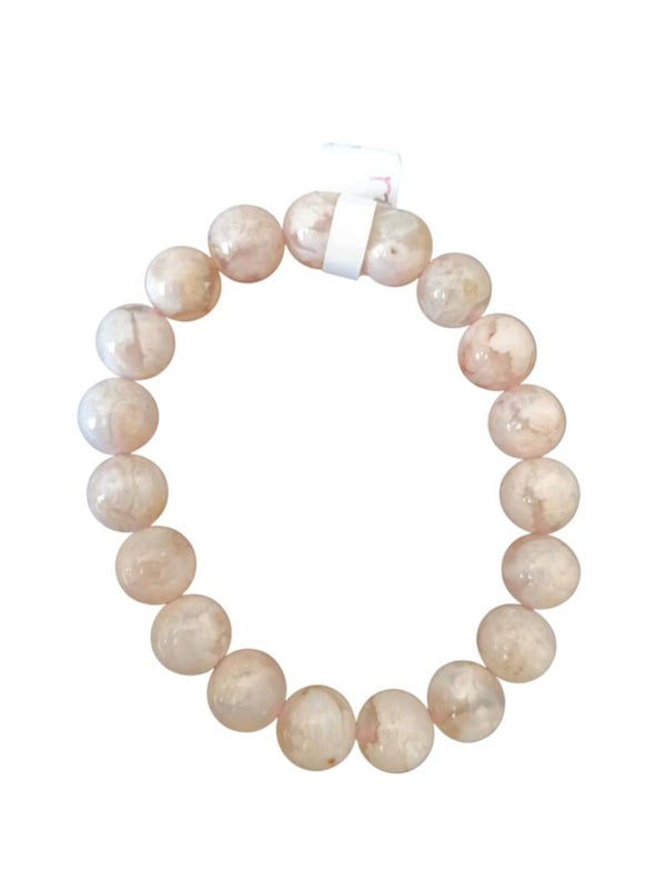 Bracelet Agate Fleur de Cerisier - Sakura 10mm