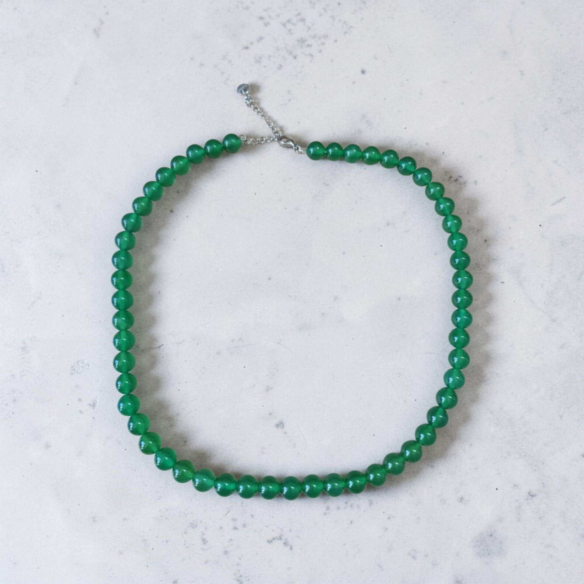 Collier Agate Verte 8mm