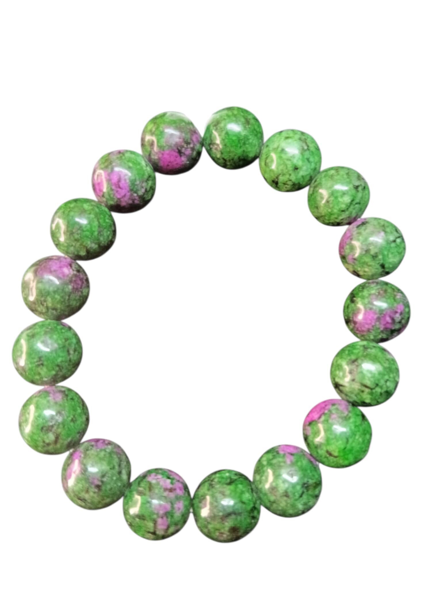 Bracelet Epidote sur Rubis 12mm
