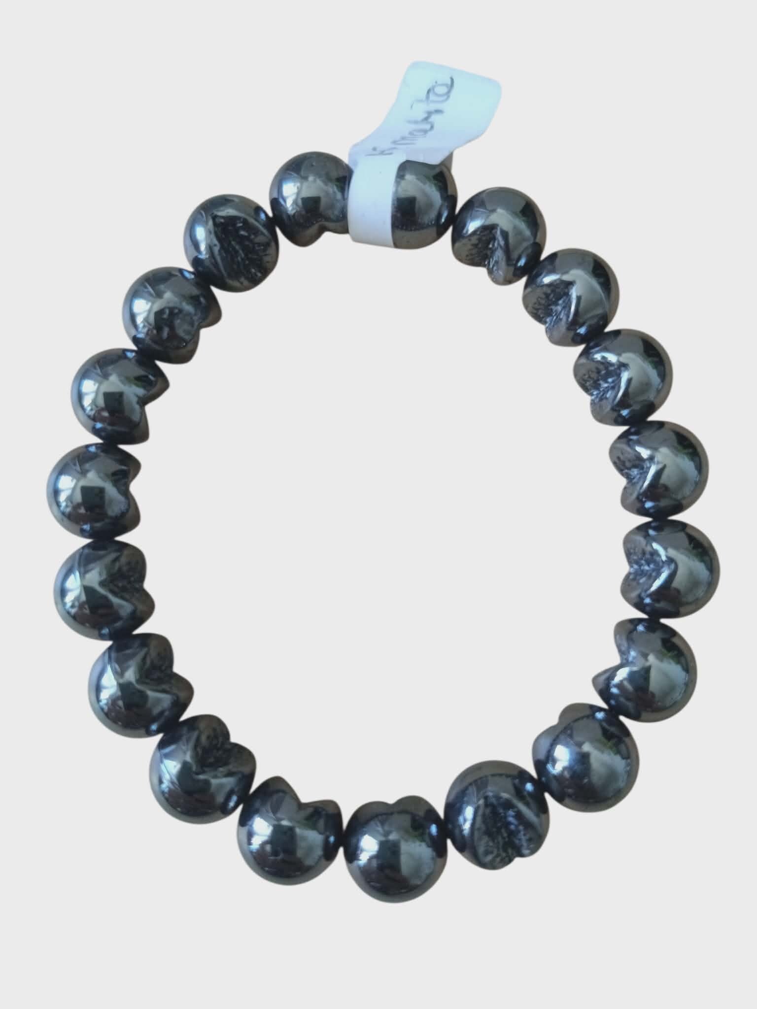 Bracelet Hématite Perle Ouverte 10mm