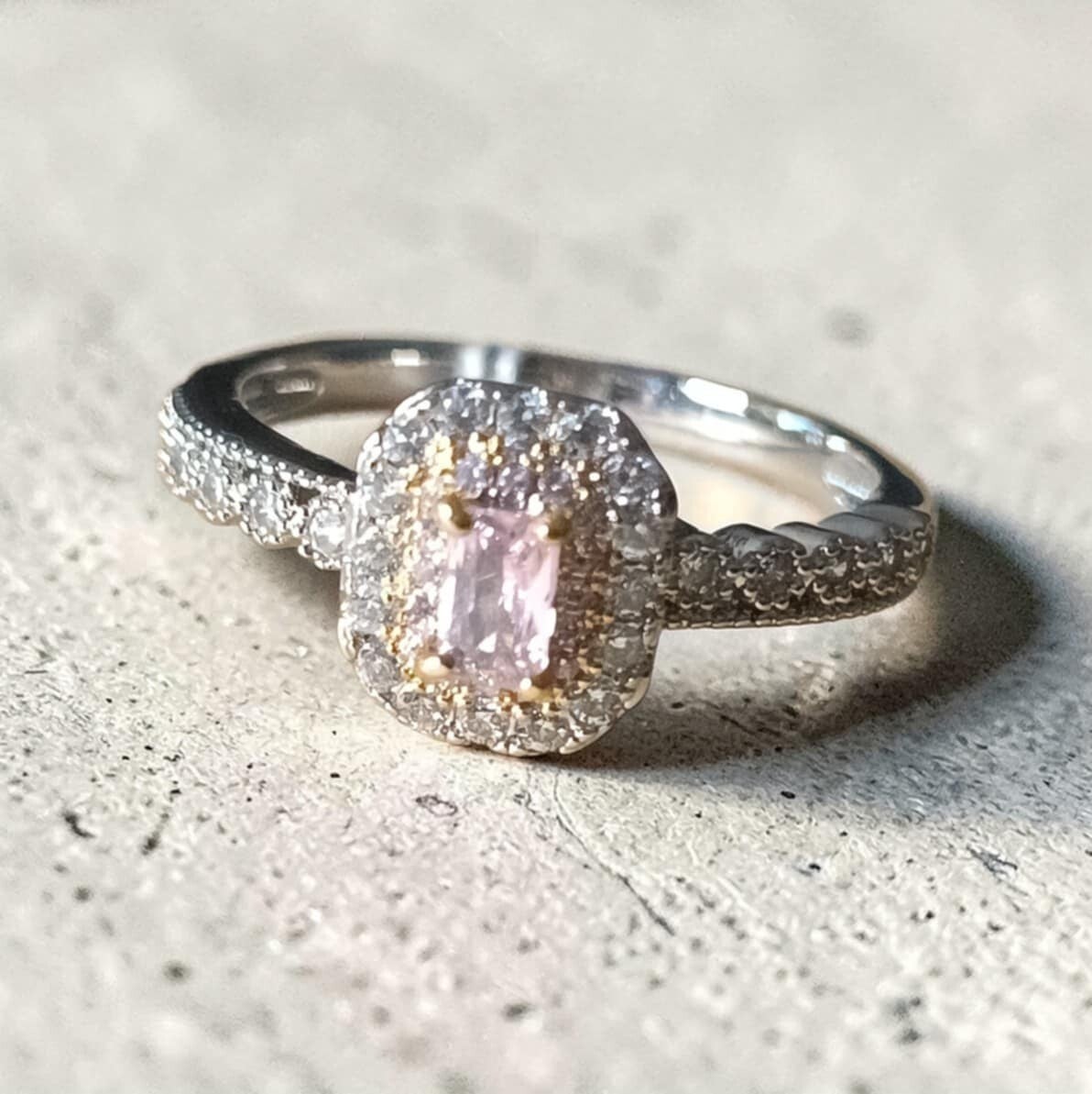 Bague Tourmaline Rose " Orchidée "