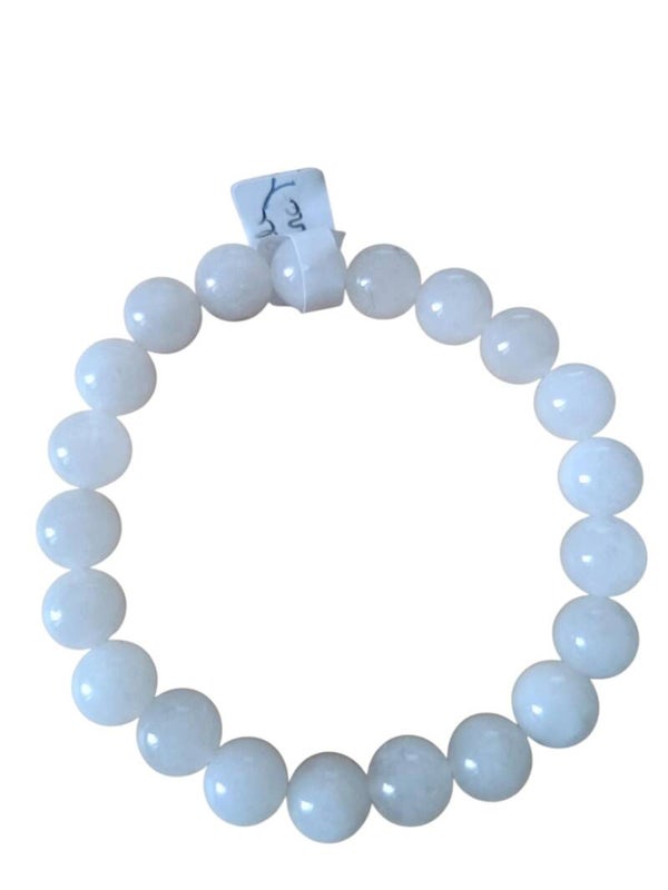 Bracelet Jade blanc 10mm grade AA
