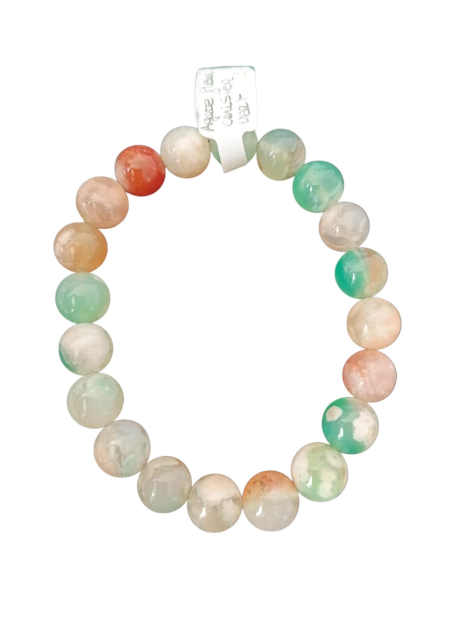 Bracelet Agate Fleur de Cerisier - Sakura Verte