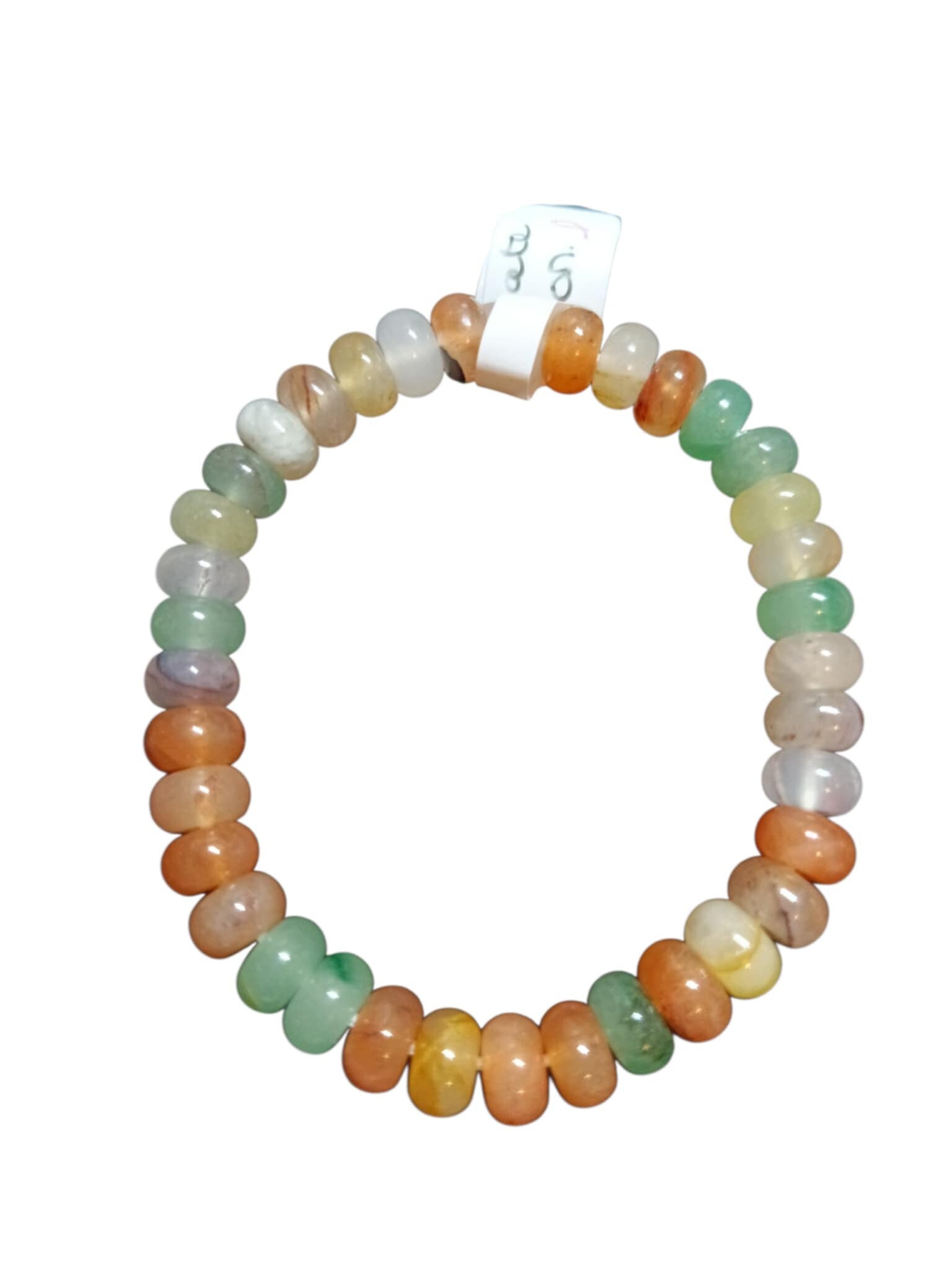 Bracelet Agate Paon Donuts 8mm